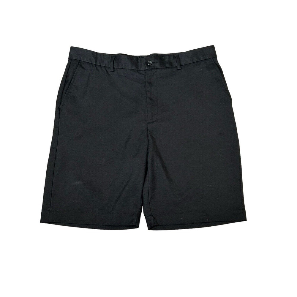 Greg Norman Tasso Elba Golf Shorts Mens 36 Black Flat Front Lightweight